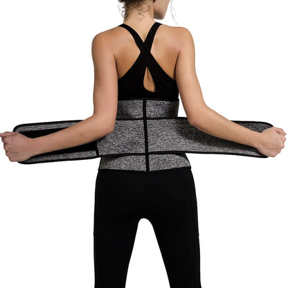 Neoprene Sauna Waist Trainer Corset Sweat Belt for Women Weight Loss Compression Trimmer Workout Fitness