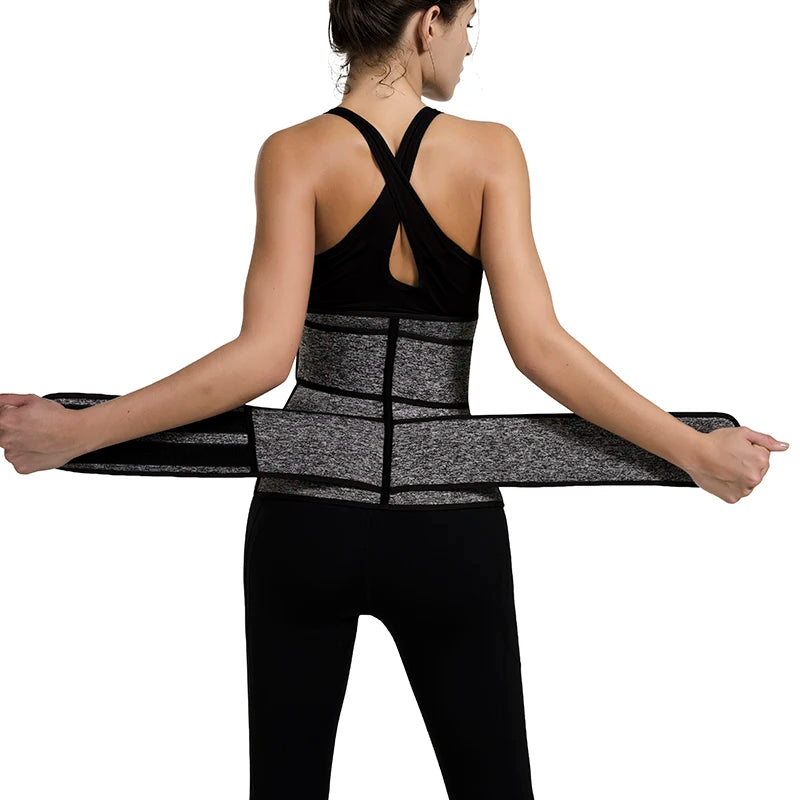 Neoprene Sauna Waist Trainer Corset Sweat Belt for Women Weight Loss Compression Trimmer Workout Fitness