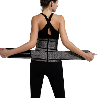 Neoprene Sauna Waist Trainer Corset Sweat Belt for Women Weight Loss Compression Trimmer Workout Fitness