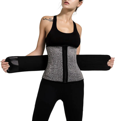 Neoprene Sauna Waist Trainer Corset Sweat Belt for Women Weight Loss Compression Trimmer Workout Fitness