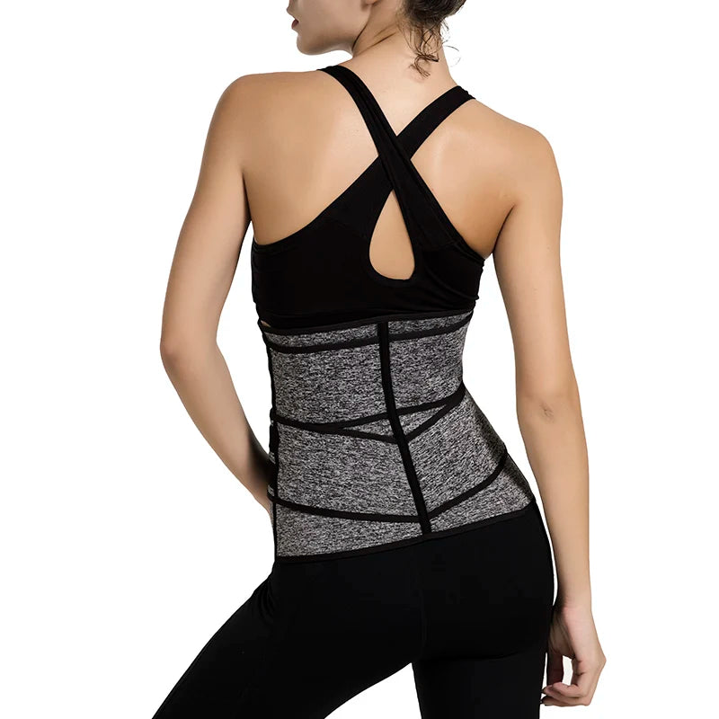 Neoprene Sauna Waist Trainer Corset Sweat Belt for Women Weight Loss Compression Trimmer Workout Fitness