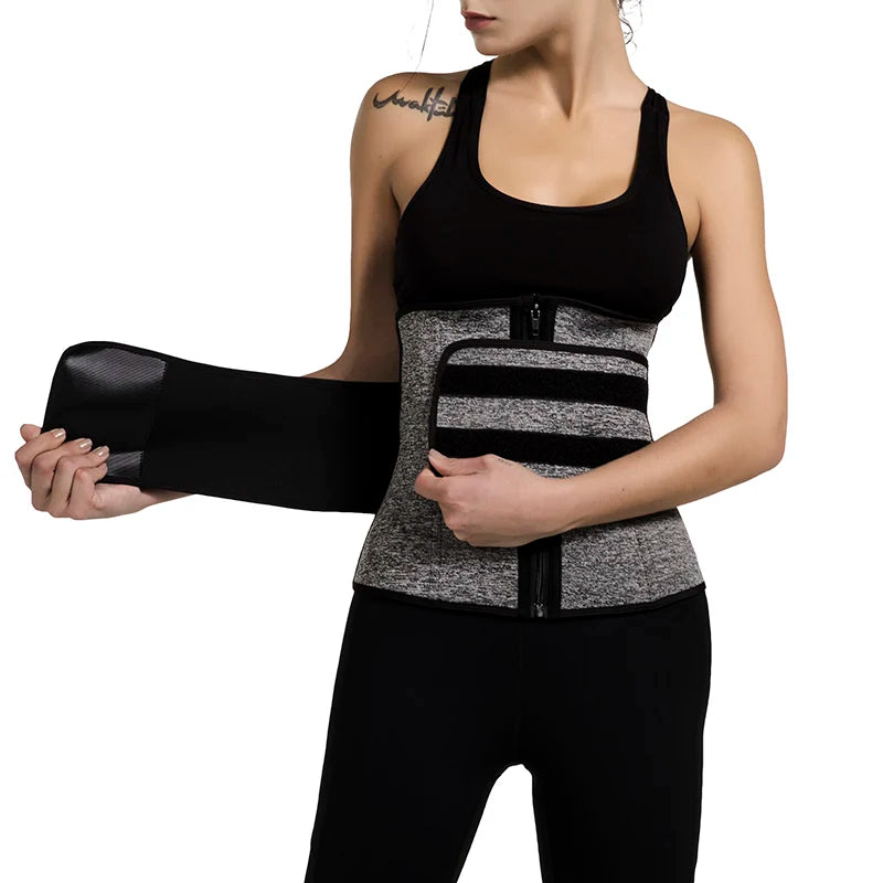 Neoprene Sauna Waist Trainer Corset Sweat Belt for Women Weight Loss Compression Trimmer Workout Fitness