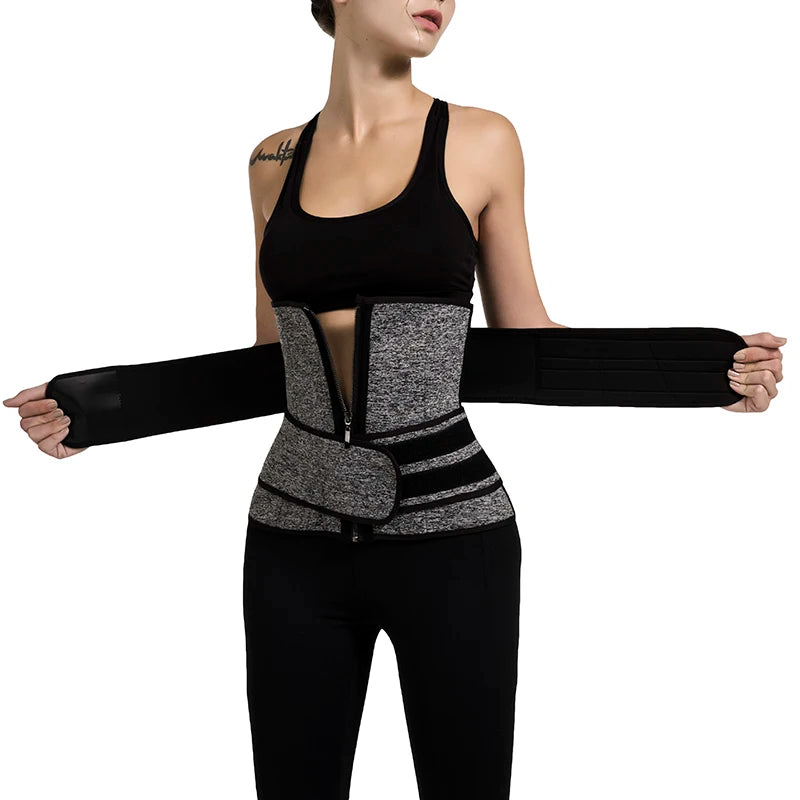 Neoprene Sauna Waist Trainer Corset Sweat Belt for Women Weight Loss Compression Trimmer Workout Fitness