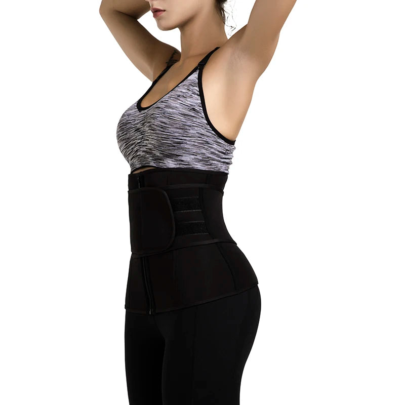 Neoprene Sauna Waist Trainer Corset Sweat Belt for Women Weight Loss Compression Trimmer Workout Fitness