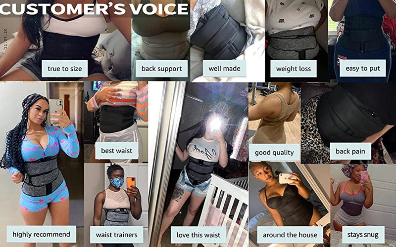 Neoprene Sauna Waist Trainer Corset Sweat Belt for Women Weight Loss Compression Trimmer Workout Fitness
