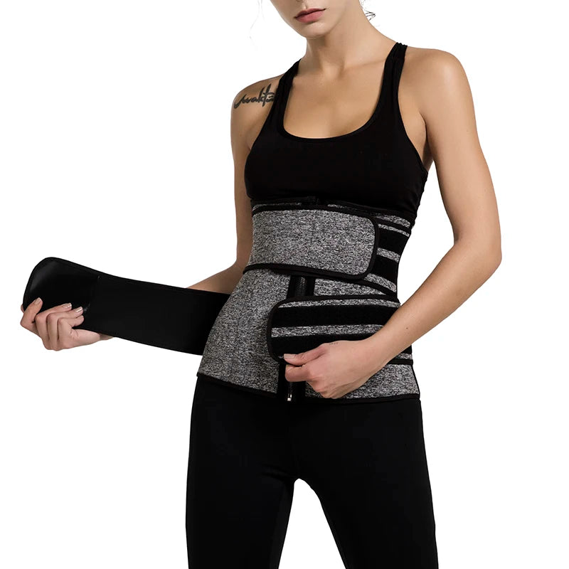 Neoprene Sauna Waist Trainer Corset Sweat Belt for Women Weight Loss Compression Trimmer Workout Fitness