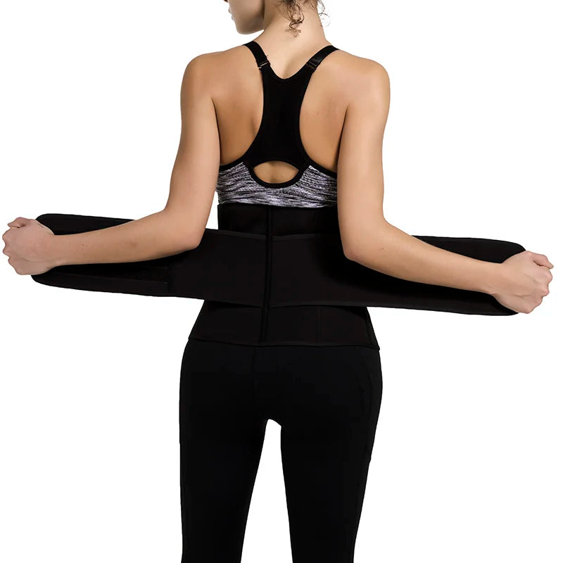 Neoprene Sauna Waist Trainer Corset Sweat Belt for Women Weight Loss Compression Trimmer Workout Fitness