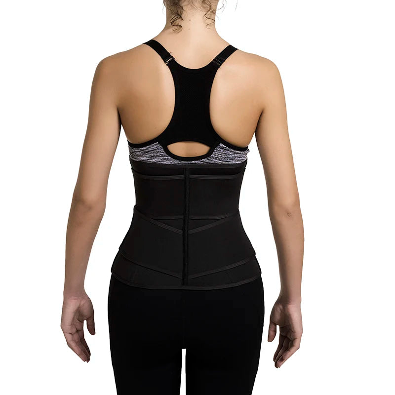 Neoprene Sauna Waist Trainer Corset Sweat Belt for Women Weight Loss Compression Trimmer Workout Fitness