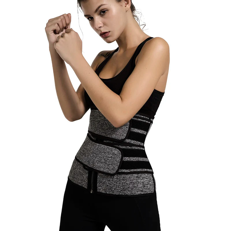 Neoprene Sauna Waist Trainer Corset Sweat Belt for Women Weight Loss Compression Trimmer Workout Fitness