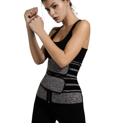 Neoprene Sauna Waist Trainer Corset Sweat Belt for Women Weight Loss Compression Trimmer Workout Fitness