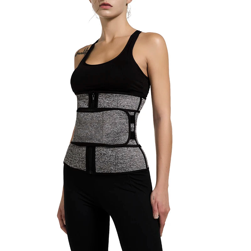 Neoprene Sauna Waist Trainer Corset Sweat Belt for Women Weight Loss Compression Trimmer Workout Fitness