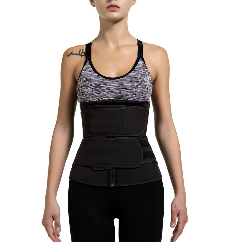 Neoprene Sauna Waist Trainer Corset Sweat Belt for Women Weight Loss Compression Trimmer Workout Fitness