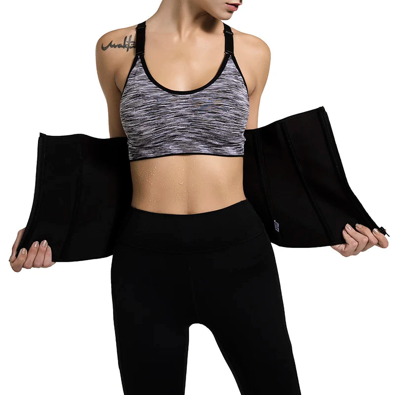 Neoprene Sauna Waist Trainer Corset Sweat Belt for Women Weight Loss Compression Trimmer Workout Fitness