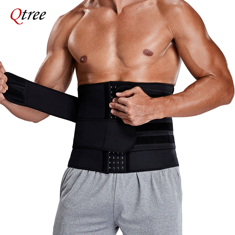 Waist Trainer Corset for Men Workout Sauna Sweat Belly Trimmer Belt Sports Compression Body Shaper Girdle Fitness Weight Loss
