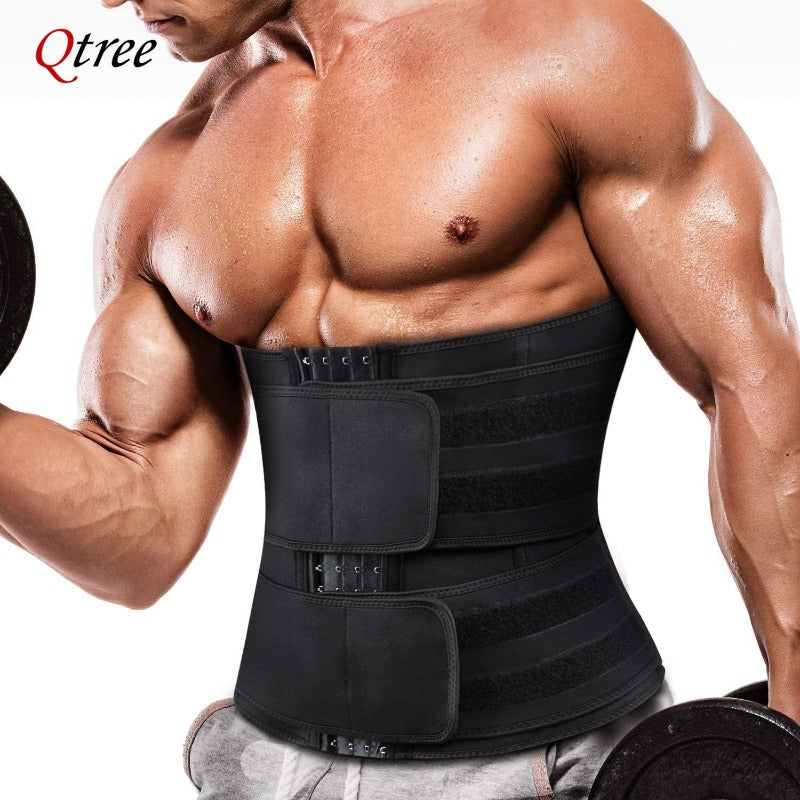 Waist Trainer Corset for Men Workout Sauna Sweat Belly Trimmer Belt Sports Compression Body Shaper Girdle Fitness Weight Loss