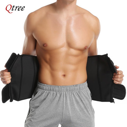 Waist Trainer Corset for Men Workout Sauna Sweat Belly Trimmer Belt Sports Compression Body Shaper Girdle Fitness Weight Loss