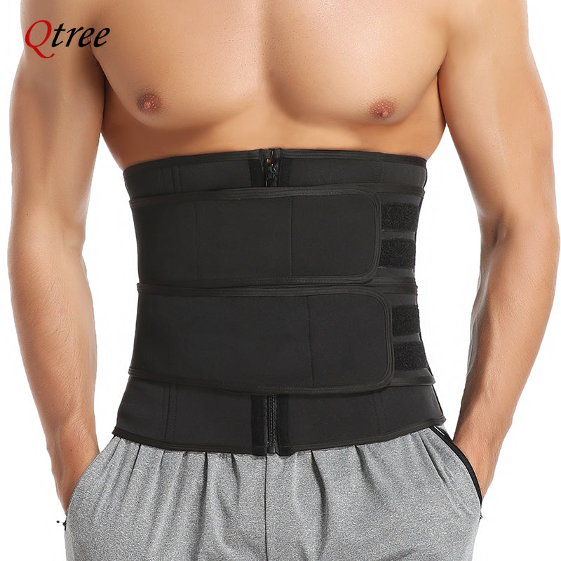 Waist Trainer Corset for Men Workout Sauna Sweat Belly Trimmer Belt Sports Compression Body Shaper Girdle Fitness Weight Loss