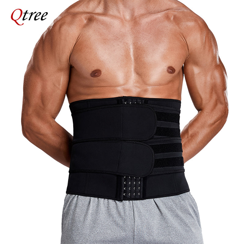 Waist Trainer Corset for Men Workout Sauna Sweat Belly Trimmer Belt Sports Compression Body Shaper Girdle Fitness Weight Loss