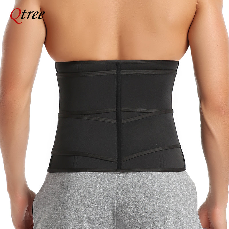 Waist Trainer Corset for Men Workout Sauna Sweat Belly Trimmer Belt Sports Compression Body Shaper Girdle Fitness Weight Loss